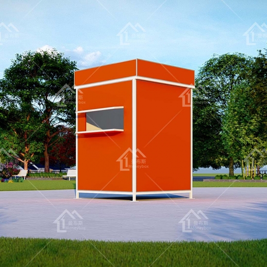 Outdoors Public Mobile Advertising Kiosk Ticket Booth Change Room